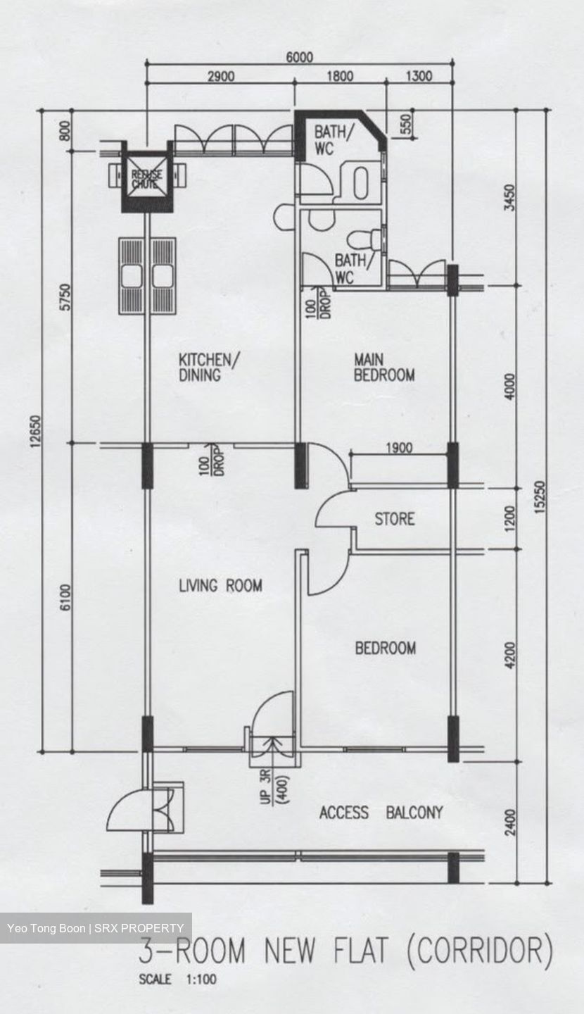 Blk 115 Jurong East Ville (Jurong East), HDB 3 Rooms #587735401